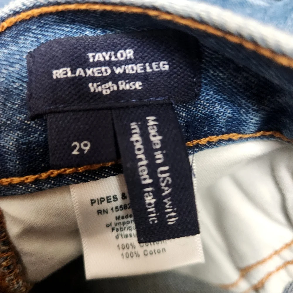 VERONICA BEARD New TAYLOR High Rise Wide Legs Blue Jeans In Rebel Stone Size 29 - Picture 8 of 15
